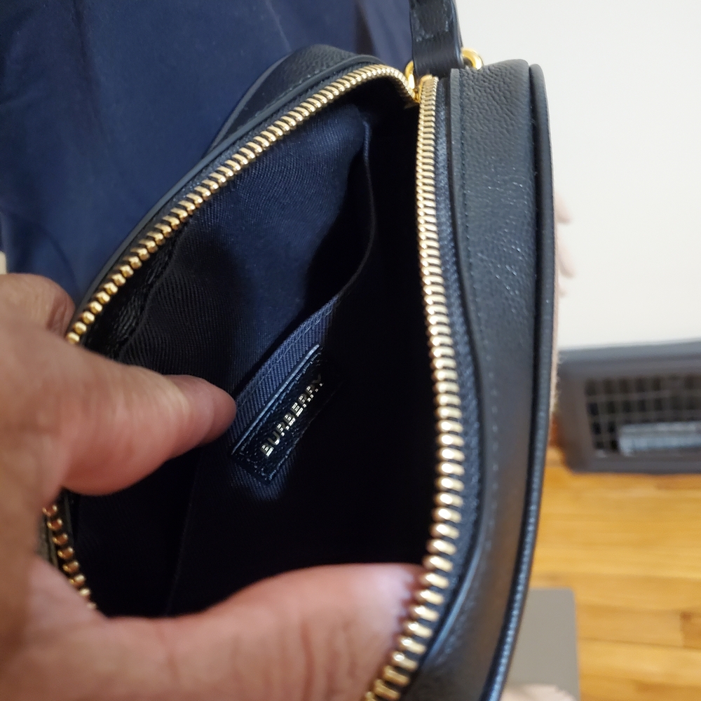 Burberry Crossbody Bag in Tan, Black & Red Check - Picture 4 of 8